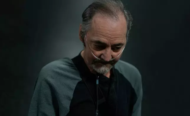 Roger James, a former coal miner and black lung patient, uses supplemental oxygen to breathe during a visit to the New River Health Association Black Lung Clinic, Sept. 24, 2025, in Oak Hill, W.Va. (AP Photo/Carolyn Kaster)