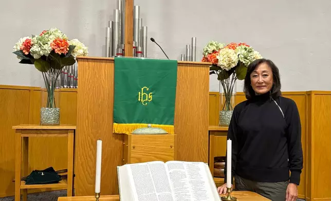 Elder Lynne Ward poses Monday, Nov. 3, 2025, at the Japanese Church of Christ in Salt Lake City. (AP Photo/Hannah Schoenbaum)