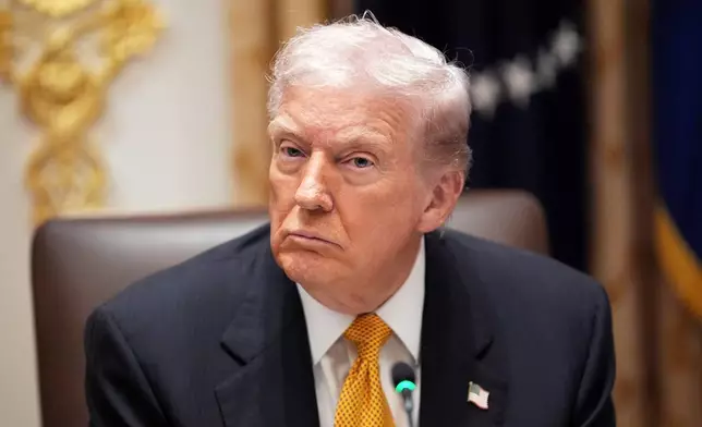 President Donald Trump meets with Hungary's Prime Minister Viktor Orban in the Cabinet Room of the White House, Friday, Nov. 7, 2025, in Washington. (AP Photo/Evan Vucci)