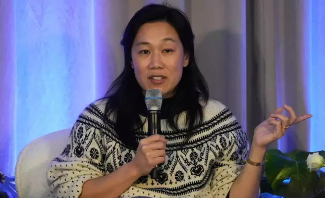Priscilla Chan, co-founder and co-CEO of the Chan Zuckerberg Initiative (CZI), speaks during an event at the Biohub Imaging Institute in Redwood City, Calif., Wednesday, Nov. 5, 2025. (AP Photo/Jeff Chiu)