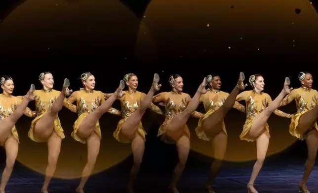 FILE - Radio City Rockettes perform during the Christmas Spectacular at Radio City Music Hall, Dec. 13, 2024, in New York. (AP Photo/Julia Demaree Nikhinson, File)