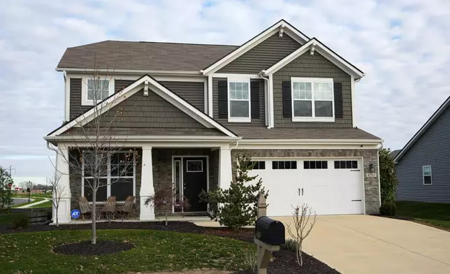 The home of Curt Andersen, 62, the Indiana homeowner charged with voluntary manslaughter in killing of Maria Florinda Rios Perez De Velasquez, is shown in Whitestown, Ind., Monday, Nov. 17, 2025. (AP Photo/Michael Conroy)