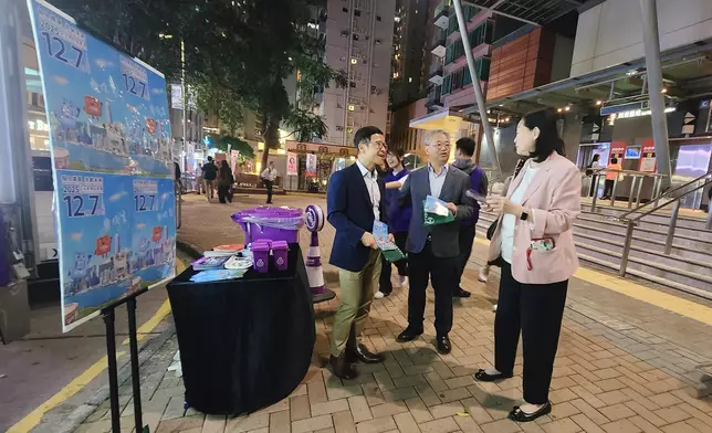 DEP inspects operation of food waste recycling truck and calls on public to cast votes in Legislative Council General Election  Source: HKSAR Government Press Releases