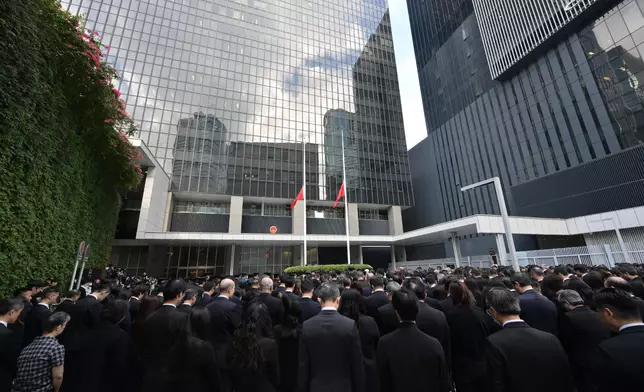 Mourning for victims of fire at Wang Fuk Court in Tai Po Source: HKSAR Government Press Releases