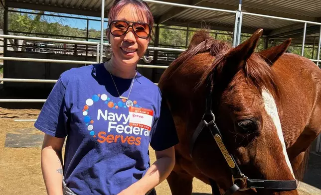 Community impact story: Navy Federal’s Renee Hoglen, a military spouse, this year channeled $1,000 to REINS of Valor, a horse therapy program for Veterans. Hoglen, a longtime volunteer, worked with colleagues to repair the ranch and raise funds. “’Our members are the mission’ is our motto, and I see that same spirit in REINS—serving and connecting both the local and military communities,” Renee says.