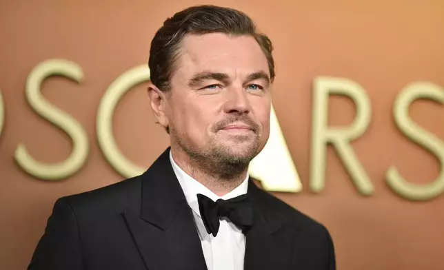 Leonardo DiCaprio arrives at the 16th Governors Awards on Sunday, Nov. 16, 2025, at The Ray Dolby Ballroom in Los Angeles. (Photo by Richard Shotwell/Invision/AP)