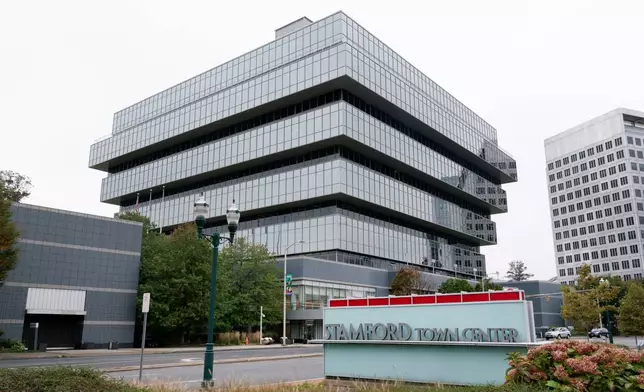 FILE - Purdue Pharma's headquarters stands in Stamford, Conn., Oct. 21, 2020. (AP Photo/Mark Lennihan, File)