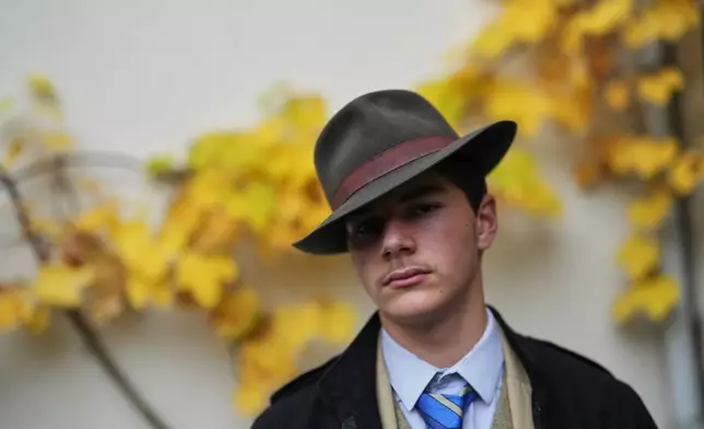 Pedro Elias Garzon Delvaux poses after an interview with Associated Press, Saturday, Nov. 8, 2025, in Rambouillet, south of Paris. (AP Photo/Thibault Camus)