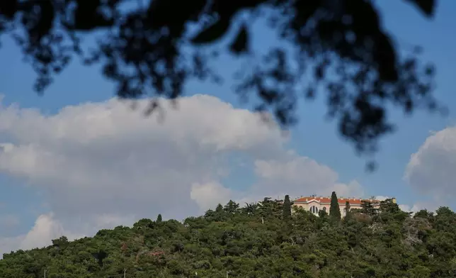 View of the Christian Orthodox Holy Trinity monastery, place of the Halki Theological school, in Heybeliada island, Istanbul, Turkey, Friday, Nov. 14, 2025. (AP Photo/Francisco Seco)