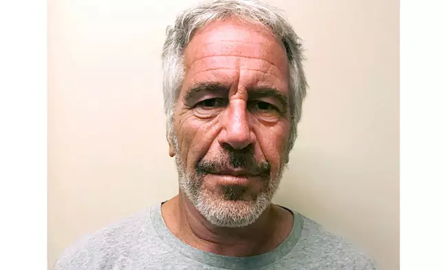 FILE - This photo provided by the New York State Sex Offender Registry shows Jeffrey Epstein, March 28, 2017. (New York State Sex Offender Registry via AP, File)
