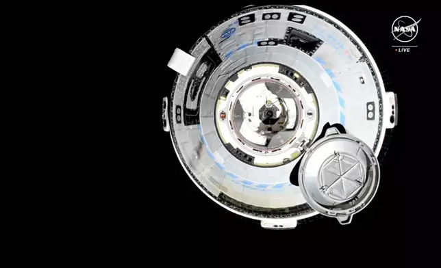 FILE - Boeing Starliner spacecraft prepares to dock with the International Space Station for the first time on June 6, 2024. (NASA via AP, File)
