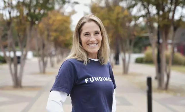 Jeannie Tarkenton poses for a photo Friday, Nov. 21, 2025, in Atlanta. (AP Photo/Megan Varner)