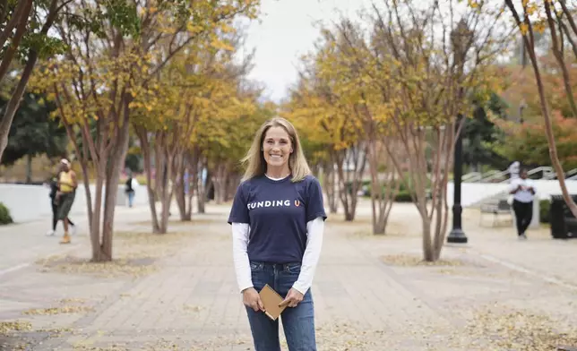Jeannie Tarkenton poses for a photo Friday, Nov. 21, 2025, in Atlanta. (AP Photo/Megan Varner)