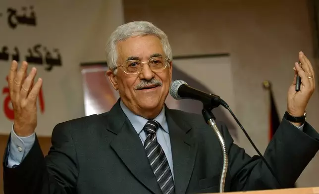 FILE.- Interim Palestinian leader and the front-runner in the upcoming Jan. 9, 2005 presidential election Mahmoud Abbas talks during his first official campaign speech in the West Bank town of Ramallah, Saturday Dec. 25, 2004.(AP Photo/Nasser Nasser, File)