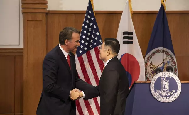 Virginia Governor Glenn Youngkin with Bon-Kyu Koo, President &amp; CEO, LS Cable &amp; System