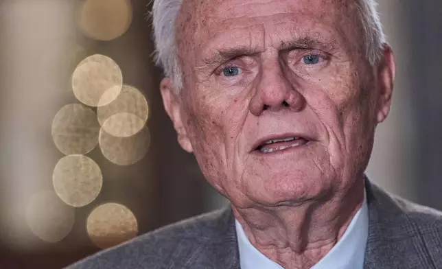 Former White House chief usher Gary Walters, author of "White House Memories," is interviewed about his book, in Washington, Thursday, Dec. 4, 2025. (AP Photo/Jacquelyn Martin)