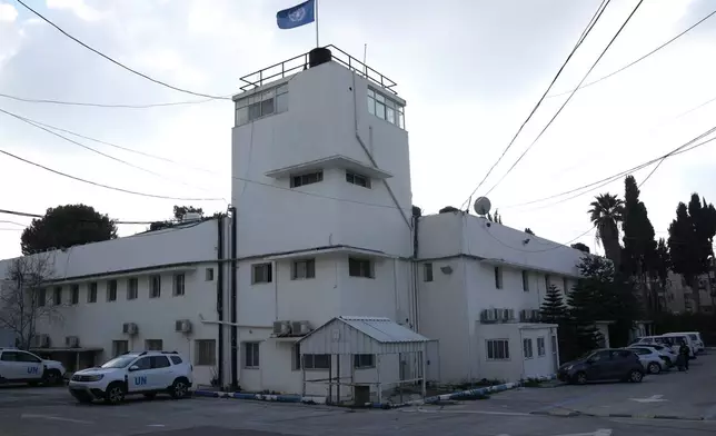 FILE - Offices of the United Nations agency for Palestinian refugees, known as UNRWA, are seen in the Shuafat refugee camp in Jerusalem, Monday, Jan. 27, 2025. (AP Photo/Mahmoud Illean, File)