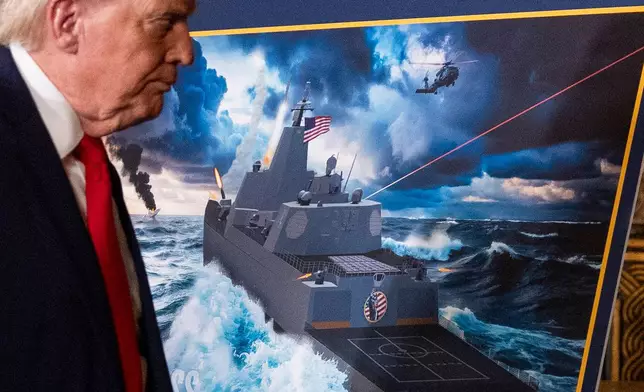 President Donald Trump departs after speaking at his Mar-a-Lago club, Monday, Dec. 22, 2025, in Palm Beach, Fla. (AP Photo/Alex Brandon)