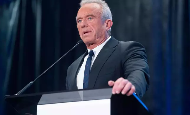 FILE - U.S. Secretary of Health and Human Services Robert F. Kennedy Jr. speaks during the Western Governors' Association meeting Thursday, Nov. 20, 2025, in Scottsdale, Ariz. (AP Photo/Rebecca Noble, File)