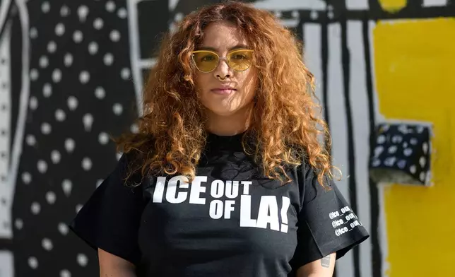Katherine Carreño stands for a portrait Saturday, Dec. 6, 2025, in Los Angeles. (AP Photo/Allison Dinner)