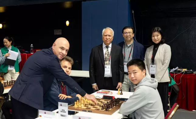 Member of FIDE Management Board, Chairman of FIDE Events Commission and President of Georgian Chess Federation, Mr. Akaki Iashvili (left), hosted the Opening Ceremony of the Chess Game.