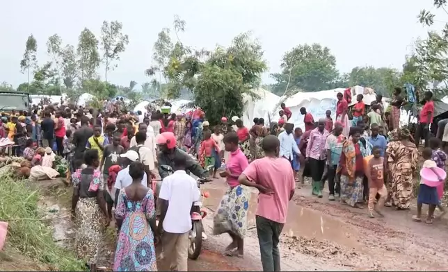 Thousands fleeing fighting in Congo's South Kivu arrive in Cibitoke, Kansega, Burundi, Thursday, Dec. 11, 2025. (AP Photo)