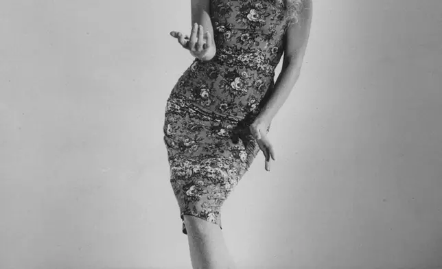 FILE - French actress Brigitte Bardot poses in character from the motion picture "Voulez-Vous Danser Avec Moi" (Do you Want to Dance With Me), on Sept. 10, 1959. (AP Photo/File)