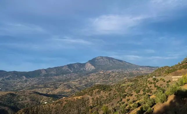 A view of the Rif mountains where much of Morocco's cannabis is grown, near Bab Berred, Chefchaouen, Morocco, Monday, Nov. 24, 2025. (AP Photo/Mosa'ab Elshamy)