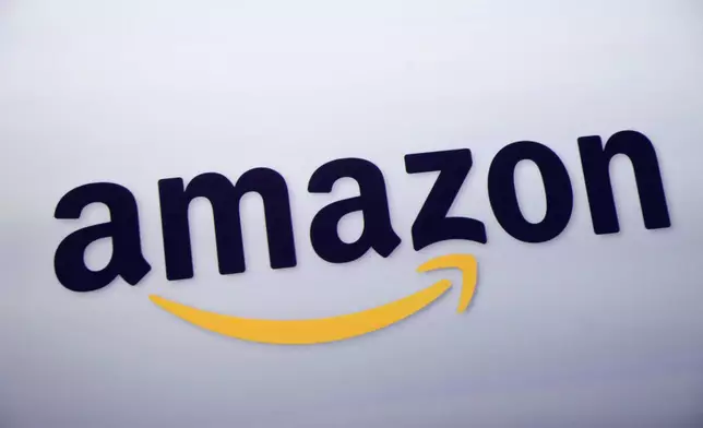 FILE - The Amazon logo is displayed at a news conference in New York on Sept. 28, 2011. (AP Photo/Mark Lennihan, File)