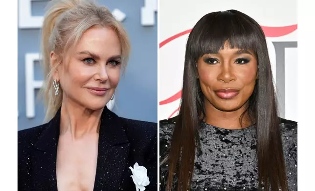 This combination of photos shows Nicole Kidman, left, and Venus Williams. (AP Photo)