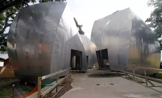 FILE - Ohr pods are seen under construction at the Ohr-O'Keefe Museum of Art designed by Frank Gehry, in Biloxi, Miss., Nov. 10, 2010. (AP Photo/Rogelio V. Solis, File)