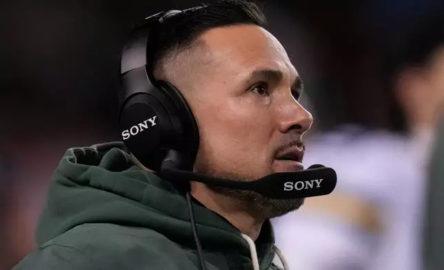 Green Bay Packers head coach Matt Lafleur during the first half of an NFL football game against the Chicago Bears Saturday, Dec. 20, 2025, in Chicago. (AP Photo/Erin Hooley)
