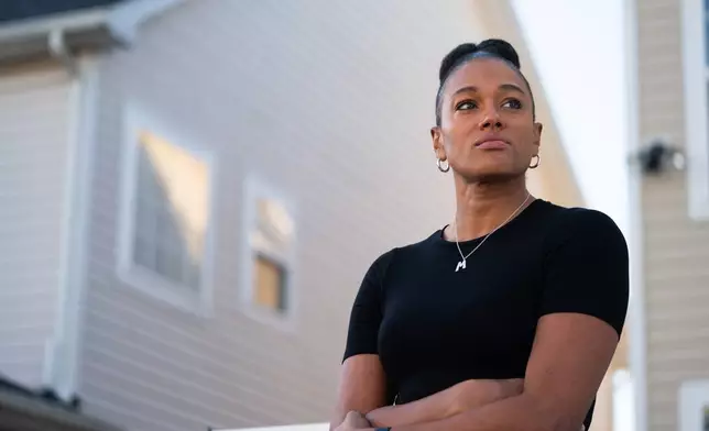 Retired WNBA All-Star Marissa Coleman poses for a photo in Mitchellville, Md., Tuesday, Dec. 9, 2025. (AP Photo/Allison Robbert)