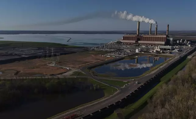 FILE - The Gibson Power Plant operates April 10, 2025, in Princeton, Ind. (AP Photo/Joshua A. Bickel, File)