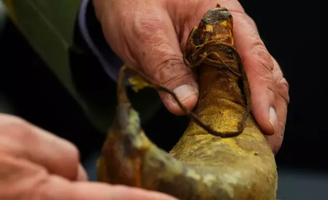 A selection of Inuit items are unveiled at the Canadian Museum of History in Gatineau, Que., on Tuesday, Dec. 9, 2025. (Sean Kilpatrick /The Canadian Press via AP)