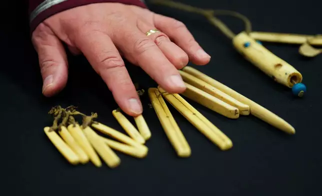 A selection of Inuit items are unveiled at the Canadian Museum of History in Gatineau, Que., on Tuesday, Dec. 9, 2025. (Sean Kilpatrick /The Canadian Press via AP)