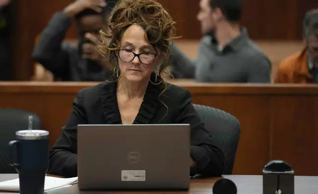 Assistant prosecutor Kati Rezmierski appears in court on Friday, Dec. 12, 2025 in Ann Arbor, Mich. (AP Photo/Ryan Sun, Pool)