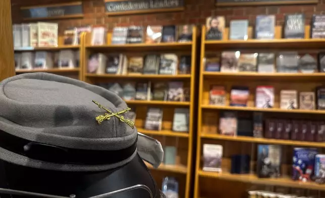 Items for sale are seen inside the Kennesaw Mountain National Battlefield Park Visitor Center, Thursday, Dec. 11, 2025, in Kennesaw, Ga. (AP Photo/Mike Stewart)
