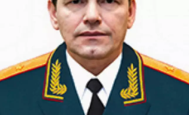 This undated image provided by Russian Defense Ministry Press Service on Monday, Dec. 22, 2025, shows Lt. Gen. Fanil Sarvarov, head of the Operational Training Directorate of the Russian Armed Forces General Staff, who was killed Monday morning after an explosive device detonated under his car in southern Moscow. (Russian Defense Ministry Press Service via AP)