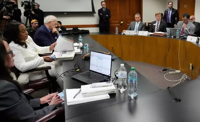 Fulton County District Attorney Fani Willis is seen at the Georgia State Capitol during questioning from a Georgia State Senate panel about her prosecution of President Donald Trump on Wednesday, Dec. 17, 2025, in Atlanta. (AP Photo/Brynn Anderson)