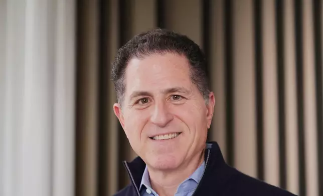 Michael Dell poses for a photograph, Nov. 26, 2025, in New York. (AP Photo/Frank Franklin II)