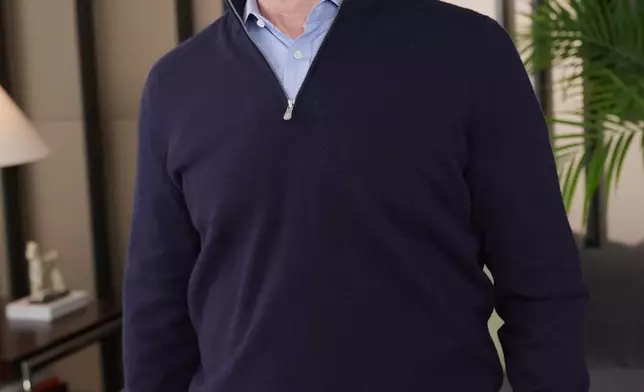 Michael Dell poses for a photograph, Nov. 26, 2025, in New York. (AP Photo/Frank Franklin II)