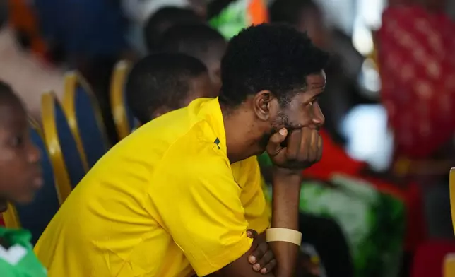 A freed teacher of St. the Mary's Catholic School in the Papiri community upon arrival at the government house, in Minna, Nigeria, Monday, Dec. 22, 2025. (AP Photo/Sunday Alamba)