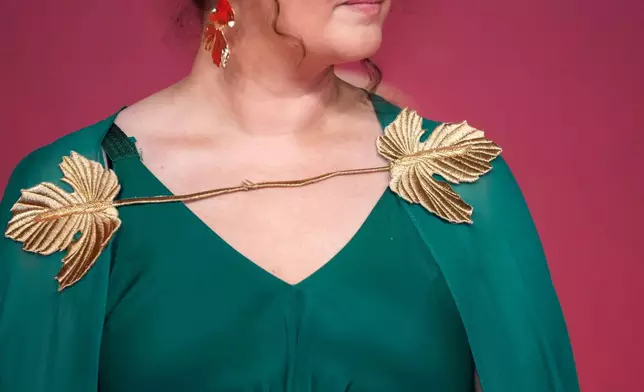 Moroccan director Meryem Benm'Barek-Aloïsi poses for a photo on the red carpet during the 22nd Marrakech Film Festival, in Morocco, Saturday, Dec. 6, 2025. (AP Photo/Mosa'ab Elshamy)