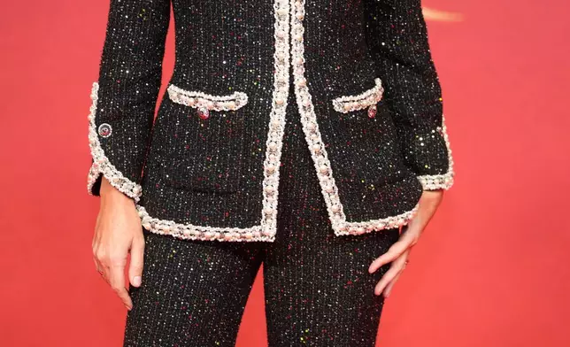 French actress Virginie Ledoyen poses for a photo on the opening ceremony of the 22nd Marrakech Film Festival, in Morocco, Friday, Nov. 28, 2025. (AP Photo/Mosa'ab Elshamy)