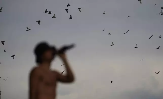 Argentinian rapper Trueno practices before a concert in Buenos Aires, Argentina, Thursday, Dec. 11, 2025. (AP Photo/Rodrigo Abd)