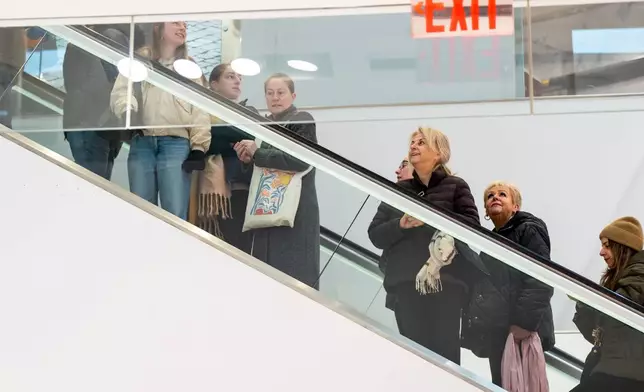 Black Friday Shoppers enter Macy's flagship store at opening time in New York on Friday, Nov. 28, 2025. (AP Photo/Angelina Katsanis)