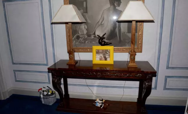 EDS NOTE: NUDITY - This photo released by the U.S. Department of Justice shows a collection of art in Jeffrey Epstein's home, July 6, 2019, in New York. (U.S. Department of Justice via AP)