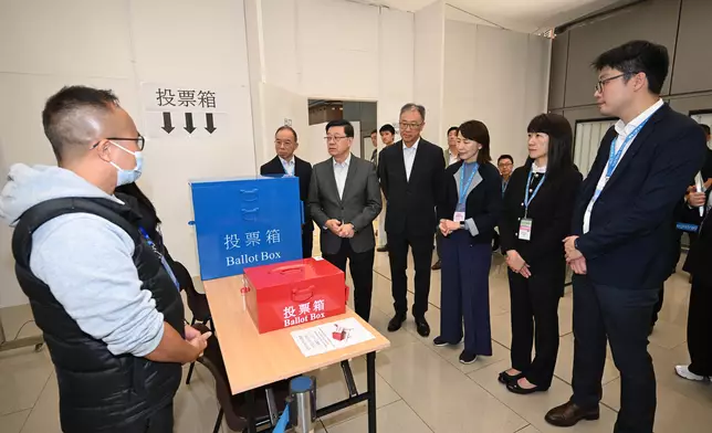 EAC Chairman visits polling stations of Legislative Council General Election  Source: HKSAR Government Press Releases