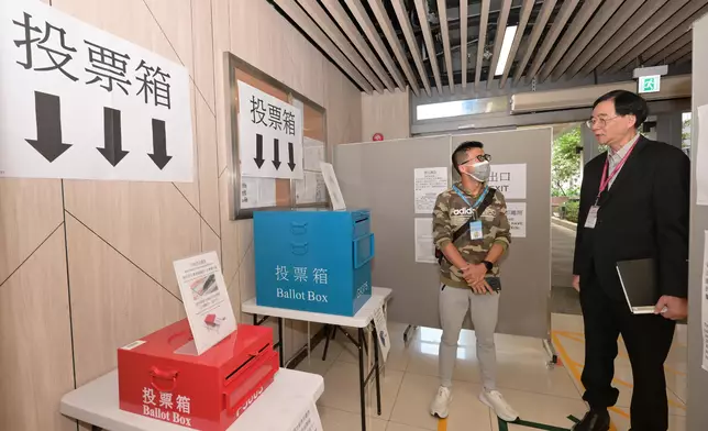 EAC Chairman visits polling stations of Legislative Council General Election  Source: HKSAR Government Press Releases